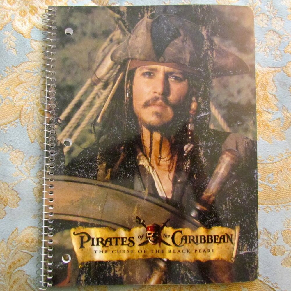 JACK SPARROW - PIRATES of the CARIBBEAN SPIRAL NOTEBOOK, NWOT, EXCELLENT, UNUSED
